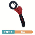 Multifunctional Belt Wrench Adjustable Rubber Strap Jar Wrench Tool Opener Wrench Cartridge Pipe Wre Filter Oil Disassembly 6in
